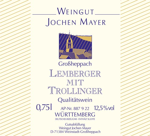 Trollinger Jochen QbA Lemberger Weingut – Mayer feinherb mit